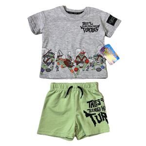 Teenage Mutant Ninja Turtle Baby 12 Months Graphic Tee Shorts Set Size 12 Months